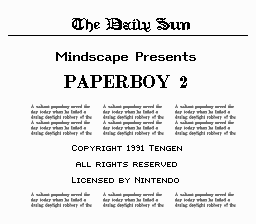 Paperboy 2 title screenshot